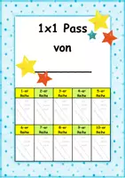 Vorschau - Spiele - 1x1 Pass - Lehrerin: 2 Versionen für die Urkunde - Deckblatt