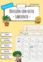 Vista previa - Hojas de trabajo - División con resto / residuo - Portada