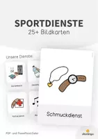 Vorschau - Bildkarten - Sportdienste: 25+ Bildkarten für den Sportunterricht - Deckblatt