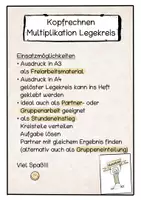 Vorschau - Arbeitsblätter - Multiplikation Kopfrechnen Legekreis - Seite 1