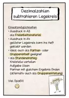 Vorschau - Arbeitsblätter - Materialpaket Dezimalzahlen addieren und subtrahieren Legekreise - Seite 2