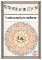 Vorschau - Arbeitsblätter - Dezimalzahlen addieren Legekreis - Deckblatt
