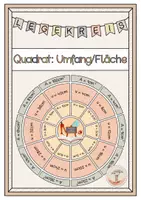 Vorschau - Stationenlernen - Quadrate (Umfang und Fläche) Legekreis - Deckblatt