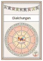 Vorschau - Arbeitsblätter - Gleichungen Legekreis (eine Lösung - zwei Gleichungen) - Deckblatt