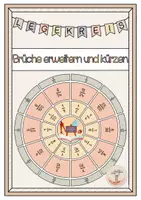 Vorschau - Arbeitsblätter - Brüche erweitern und kürzen Legekreis - Deckblatt