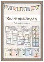 Vorschau - Arbeitsblätter - Rechenspaziergang Dezimalzahlen addieren - Deckblatt