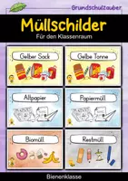 Vorschau - Poster - Müllschilder - Biene für die Bienenklasse - Mülltrennung - Deckblatt