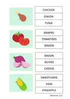 Vista previa - Hojas de trabajo - Vocabulary: Food. 2 niveles - página 2