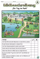 Vorschau - Arbeitsblätter - Bildbeschreibung "Im Park" DaZ / DaF / Deutsch - Seite 3