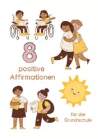 Vorschau - Bildkarten - 8 positive Affirmationen für die Grundschule - Deckblatt
