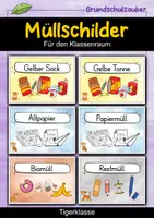 Vorschau - Poster - Müllschilder - Tiger für die Tigerklasse - Mülltrennung - Deckblatt