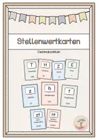 Vorschau - Fördermaterial/Inklusion - Stellenwertkarten Dezimalzahlen - Deckblatt