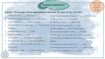 Vorschau - Arbeitsblätter - possessive determiners differenziert Klasse 5, 6, 7 - Seite 2