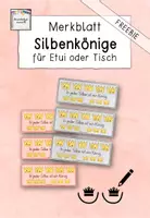 Vorschau - Merkblätter - Silbenkönige Etui Merkblatt Vokale - Deckblatt