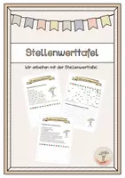 Vorschau - Arbeitsblätter - Wir arbeiten mit der Stellenwerttafel - Deckblatt