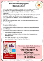 Vorschau - Arbeitsblätter - Dornröschen - Fingerpuppen zum Märchen - Seite 1