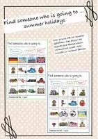 Vorschau - Arbeitsblätter - Find someone who is going to .. summer holidays - Deckblatt