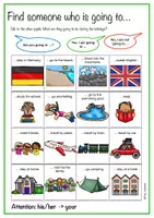 Vorschau - Arbeitsblätter - Find someone who is going to .. summer holidays - Seite 1