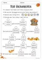 Vorschau - Arbeitsblätter - Herbst / Text überarbeiten / FRESCH Methode - Seite 1