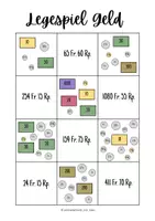 Vorschau - Spiele - Legespiel Geld mit Schweizer Franken und Rappen - Seite 1