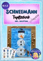 Vorschau - Mal- und Bastelvorlagen - Schneemann Kunstprojekt - Tupftechnik (Klasse 1+2) - Deckblatt
