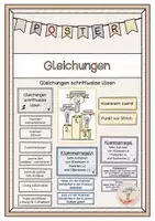 Vorschau - Arbeitsblätter - Gleichungen lösen Materialpaket - Seite 1