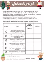 Vorschau - Arbeitsblätter - WIEDERHOLUNG - Prozent, Terme & Brüche - Weihnachtsrätsel - Seite 1