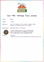 Vorschau - Anderer Materialtyp - Lese-Mal-Aufträge: Funny animals - Seite 1
