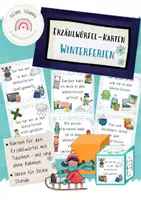 Vorschau - Stundenentwürfe - Winterferien - Karten für den Erzählwürfel | Würfel mit Taschen - Deckblatt