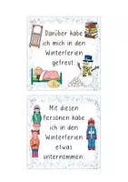 Vorschau - Stundenentwürfe - Winterferien - Karten für den Erzählwürfel | Würfel mit Taschen - Seite 2