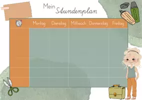 Vorschau - Arbeitsblätter - Mein Stundenplan I Alma und Lennard - Seite 3