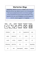 Vorschau - Spiele - Wortartenbingo - Wortarten bestimmen - Seite 1