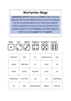 Vorschau - Spiele - Wortartenbingo - Wortarten bestimmen - Deckblatt