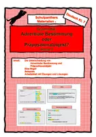 Vorschau - Arbeitsblätter - Adverbiale Bestimmung oder Präpositionalobjekt - Deckblatt