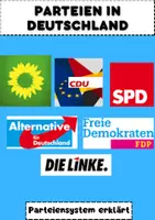 Vorschau - Poster - Alle deutschen Parteien und das Parteiensystem erklärt #demokratiestärken - Deckblatt