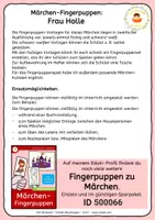 Vorschau - Arbeitsblätter - Frau Holle - Fingerpuppen zum Märchen - Seite 1