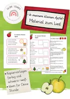Vorschau - Stundenentwürfe - Apfel - In meinem kleinen Apfel - Material zum Lied | Gedicht | Apfellied - Deckblatt