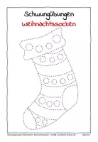 Vorschau - Arbeitsblätter - Schwungübungen Weihnachten: Weihnachtssocken - Seite 3