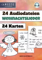 Vorschau - Spiele - MUSIK 🎄 Audiodateien 🎧 24 Weihnachtslieder Ausschnitte 24 Karten mit Liedtiteln - Deckblatt
