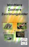 Vorschau - Fördermaterial/Inklusion - Waldtiere - Zootiere Zuordnungsbilder - Deckblatt