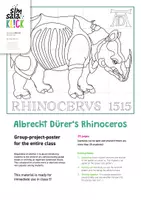 Vorschau - Mal- und Bastelvorlagen - Coopertive Poster: Albrecht Dürer's Rhinoceros ENGLISH - Seite 2