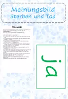 Vorschau - Arbeitsblätter - Meinungsbild rund um das Thema Tod - Sterben und Tod - Deckblatt