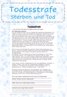 Vorschau - Arbeitsblätter - Todesstrafe - Sterben und Tod - Deckblatt
