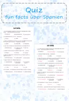 Vorschau - Arbeitsblätter - fun facts über Spanien und die Kultur - Deckblatt