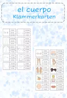 Vorschau - Spiele - Klammerkarten zum Thema el cuerpo - der Körper - Deckblatt