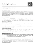 Vorschau - Arbeitsblätter - Die Staatsgründung Israels (Lückentext und Übungen) - Deckblatt
