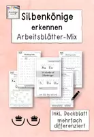 Vorschau - Arbeitsblätter - Silbenkönige erkennen Arbeitsblätter differenziert - Deckblatt