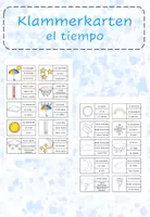 Vorschau - Spiele - Klammerkarten zum Thema Wetter - el tiempo - Deckblatt