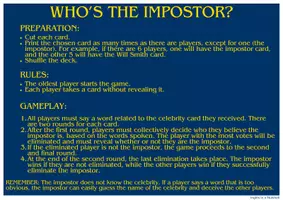 Vista previa - Juegos / Gamificación - Who's the impostor? - Celebrity Edition - Portada