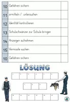 Vorschau - Arbeitsblätter - Lesespaziergang L1 "Was macht die Polizei?" Achtung, Notfall! DaZ - DaF / Deutsch / Sachunterricht - Seite 2